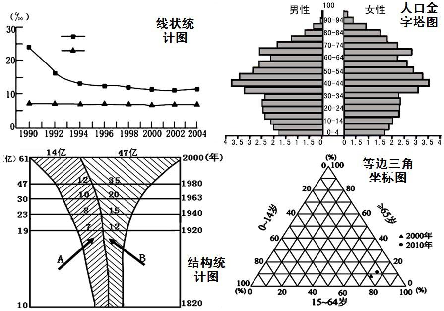 人口金字塔图的判读_人口金字塔