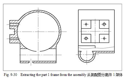 detail drawings from assembly drawings(由装配图拆画零件图)