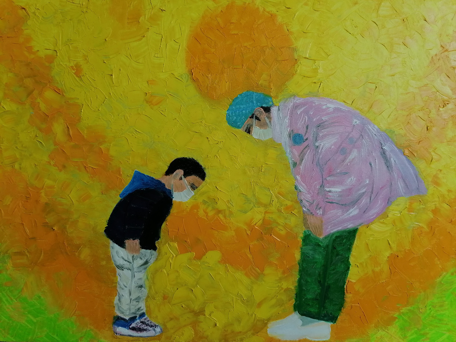 18《最美鞠躬礼》,油画 18《最美鞠躬礼》,油画