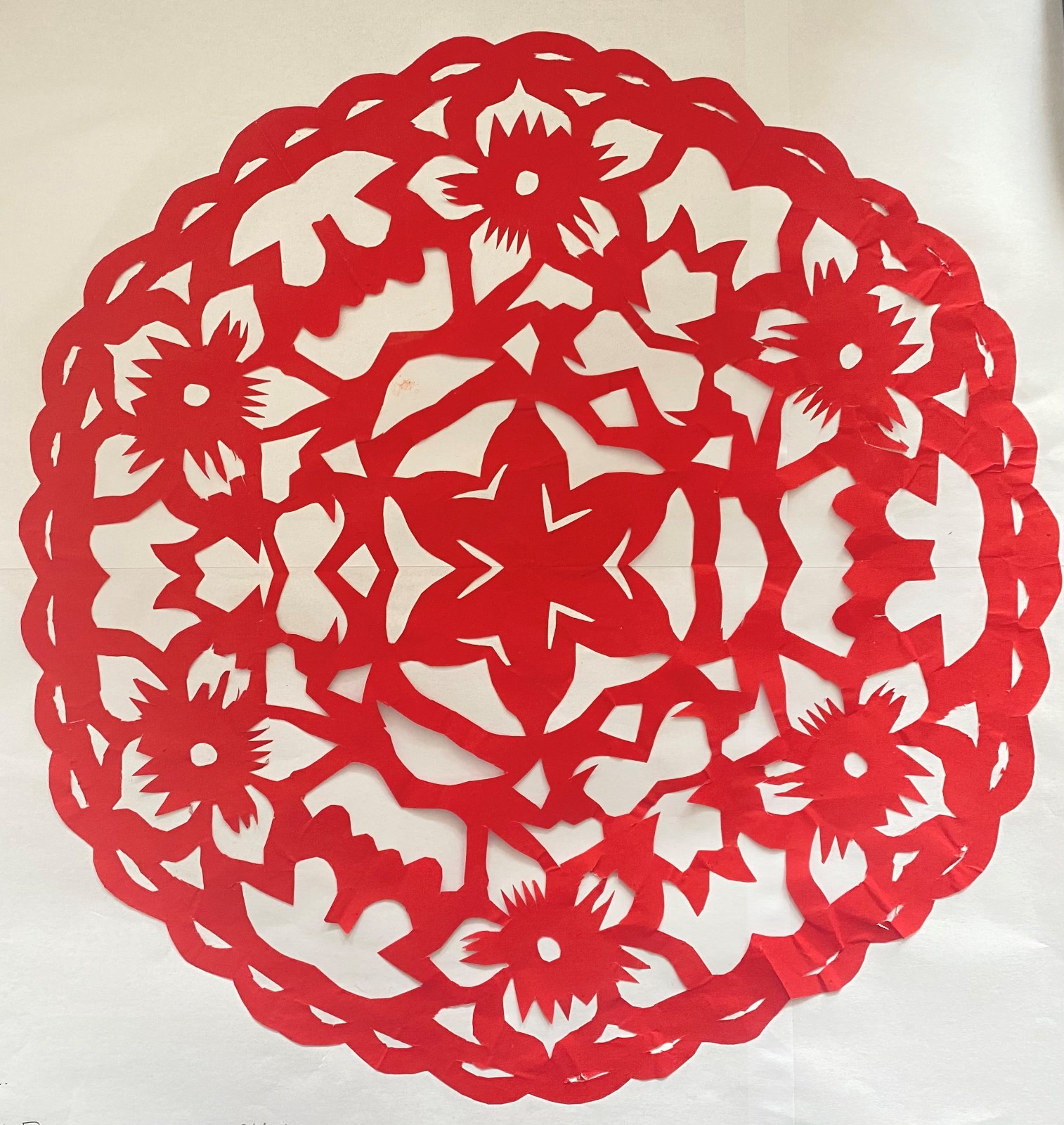 兴福街道 顾朝霞《花团锦簇》33.3cm×33.3cm