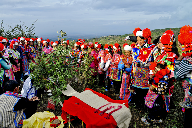 1、省级非遗项目《白彝祭祖灵》