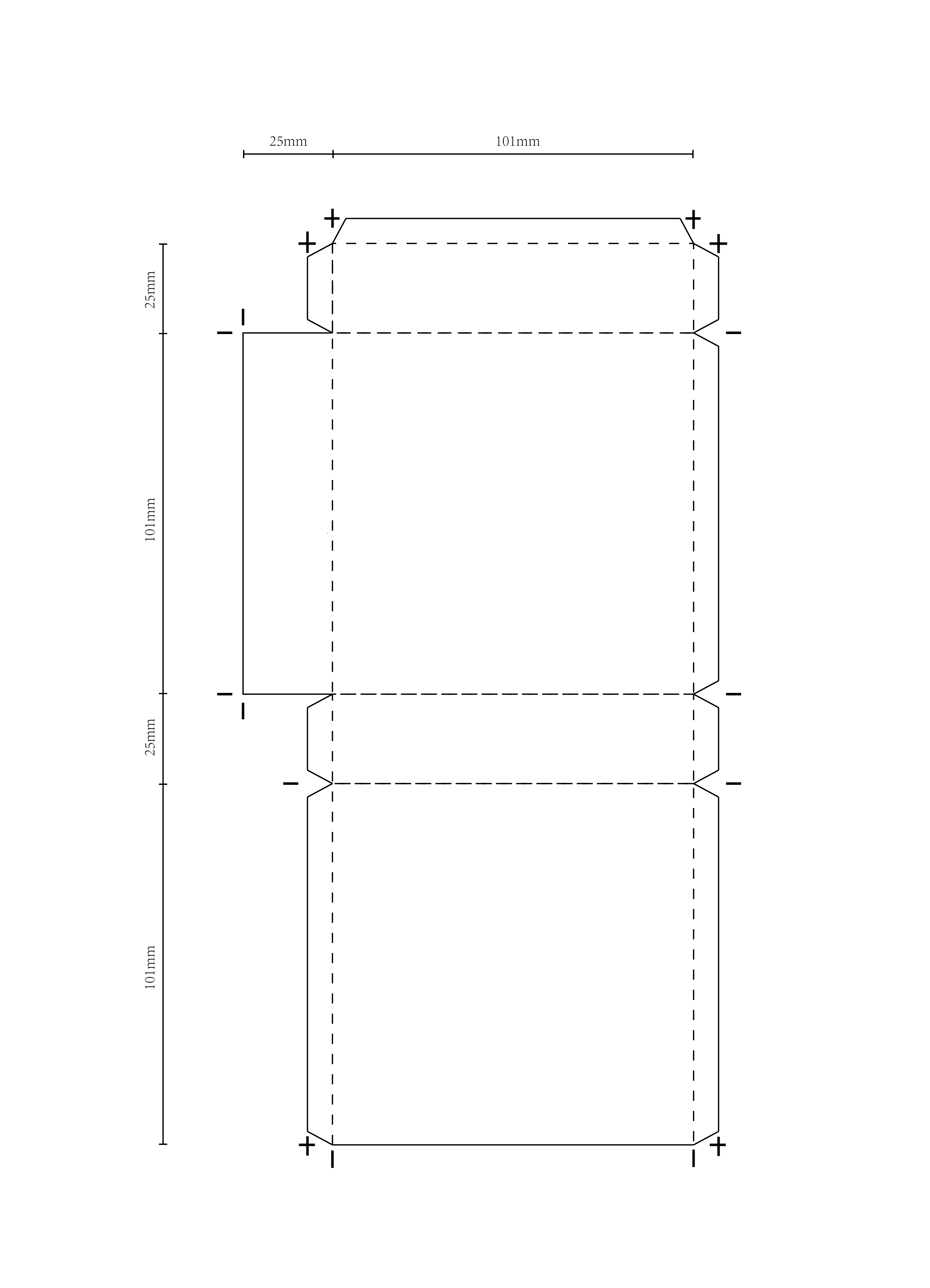 抽屉盒刀模尺寸图1