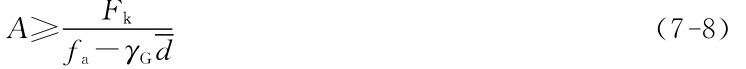 fa－γGd A≥Fk（7－8）