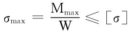 σmax＝MmaxW≤［σ］
