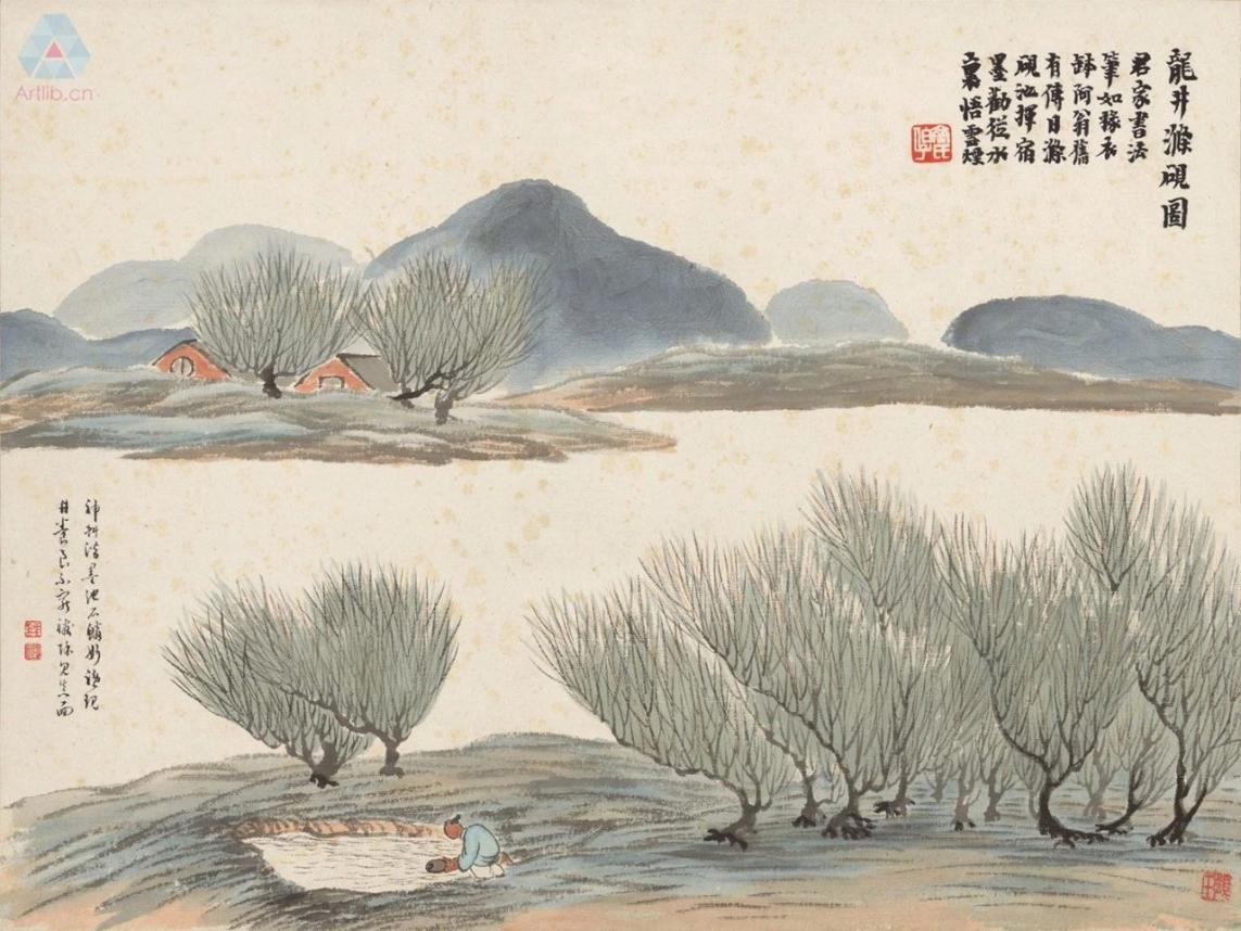 齐白石� 石门二十四景图-龙井涤砚图��1910 齐白石� 石门二十四景图-龙井涤砚图��1910.jpg