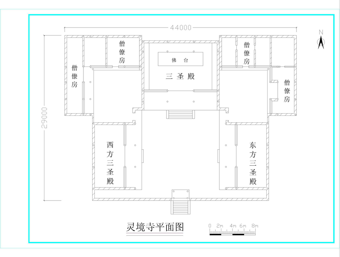 图片3灵境寺平面图