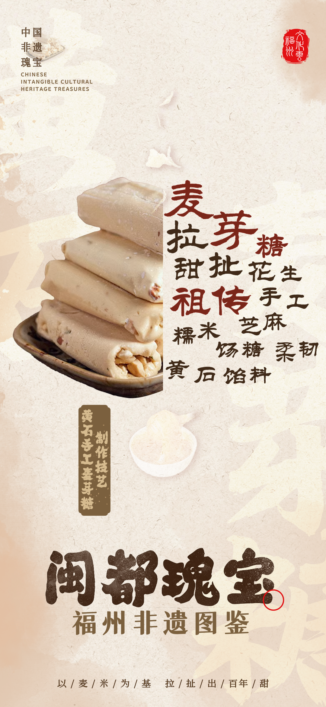 20260126【资讯】福州非遗图鉴  闽都瑰宝——黄石手工麦芽糖制作技艺2png