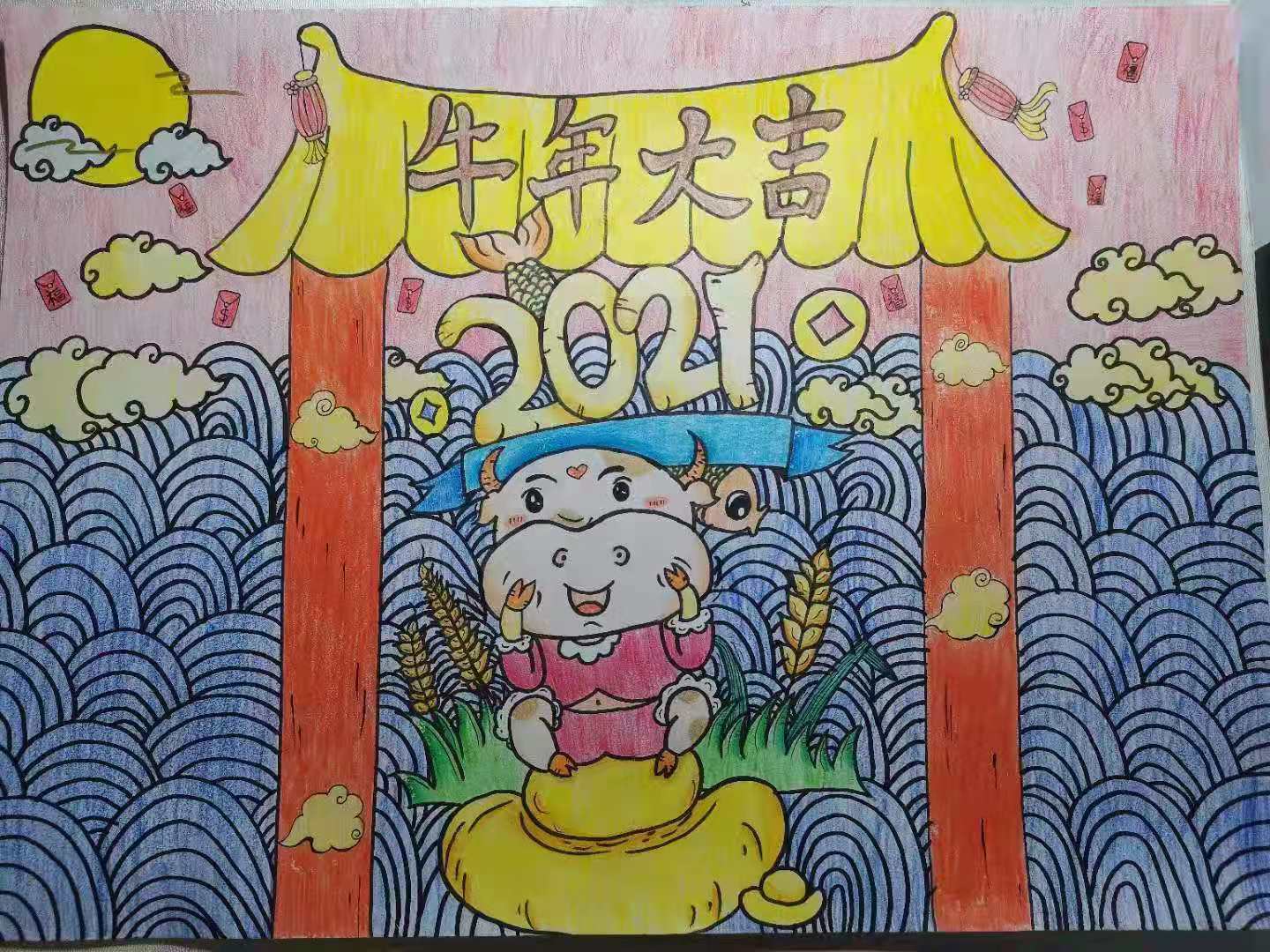 2021年“迎新春”少儿书画展_图58