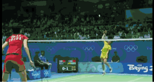 动态图-正手吊球比赛演示