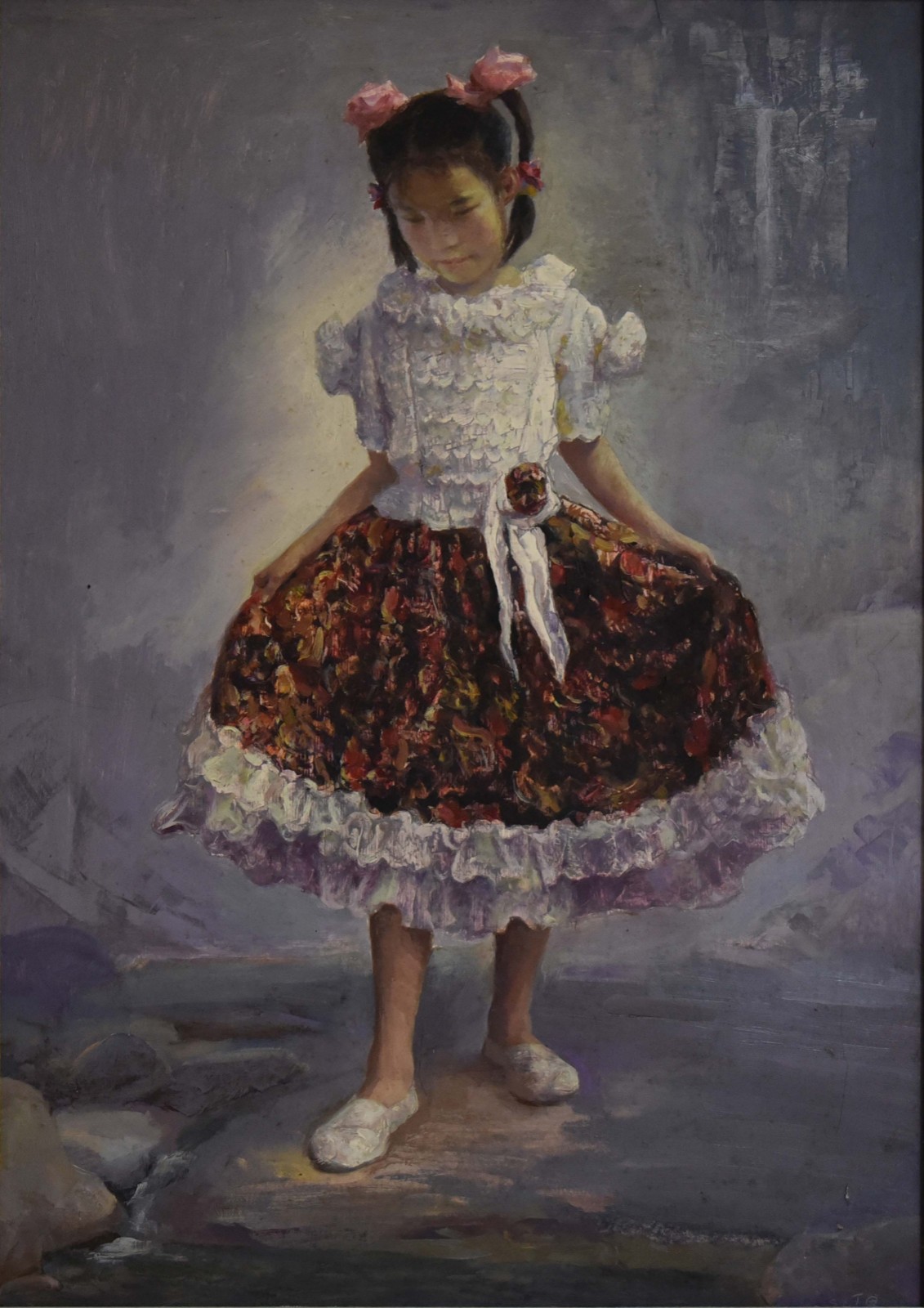 花裙_油画