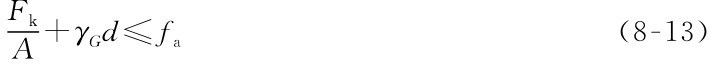 A+γGd≤fa Fk（8-13）