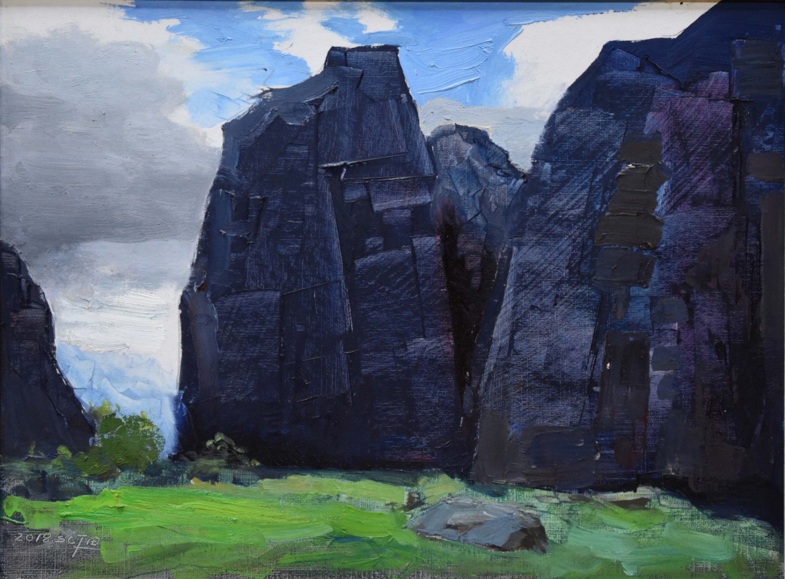 北湖区七姊石一_油画_2018