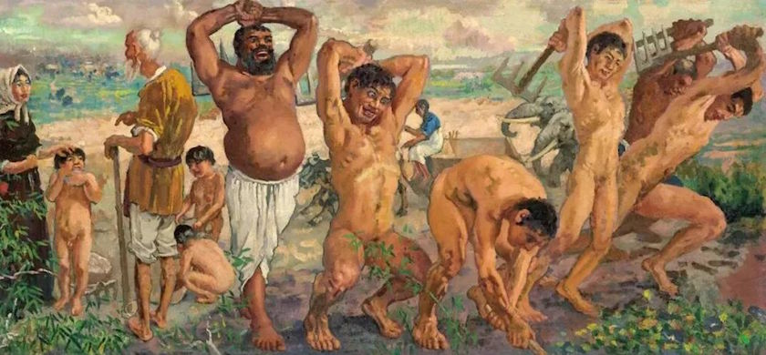 愚公移山,徐悲鸿,油画版 愚公移山,徐悲鸿,油画版.jpg