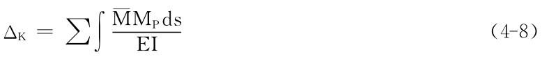 ΔK＝∑∫¯MMPds（4－8） EI