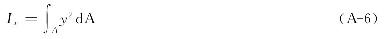 Ix＝∫Ay2d A（A－6）