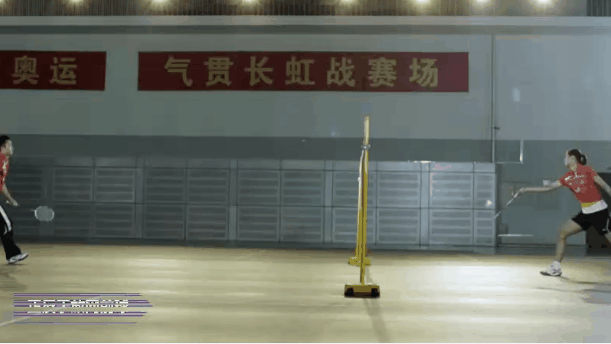 动态图-正反手放网前球演示