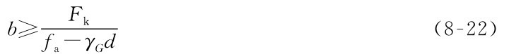 b≥Fk fa-γGd （8-22）