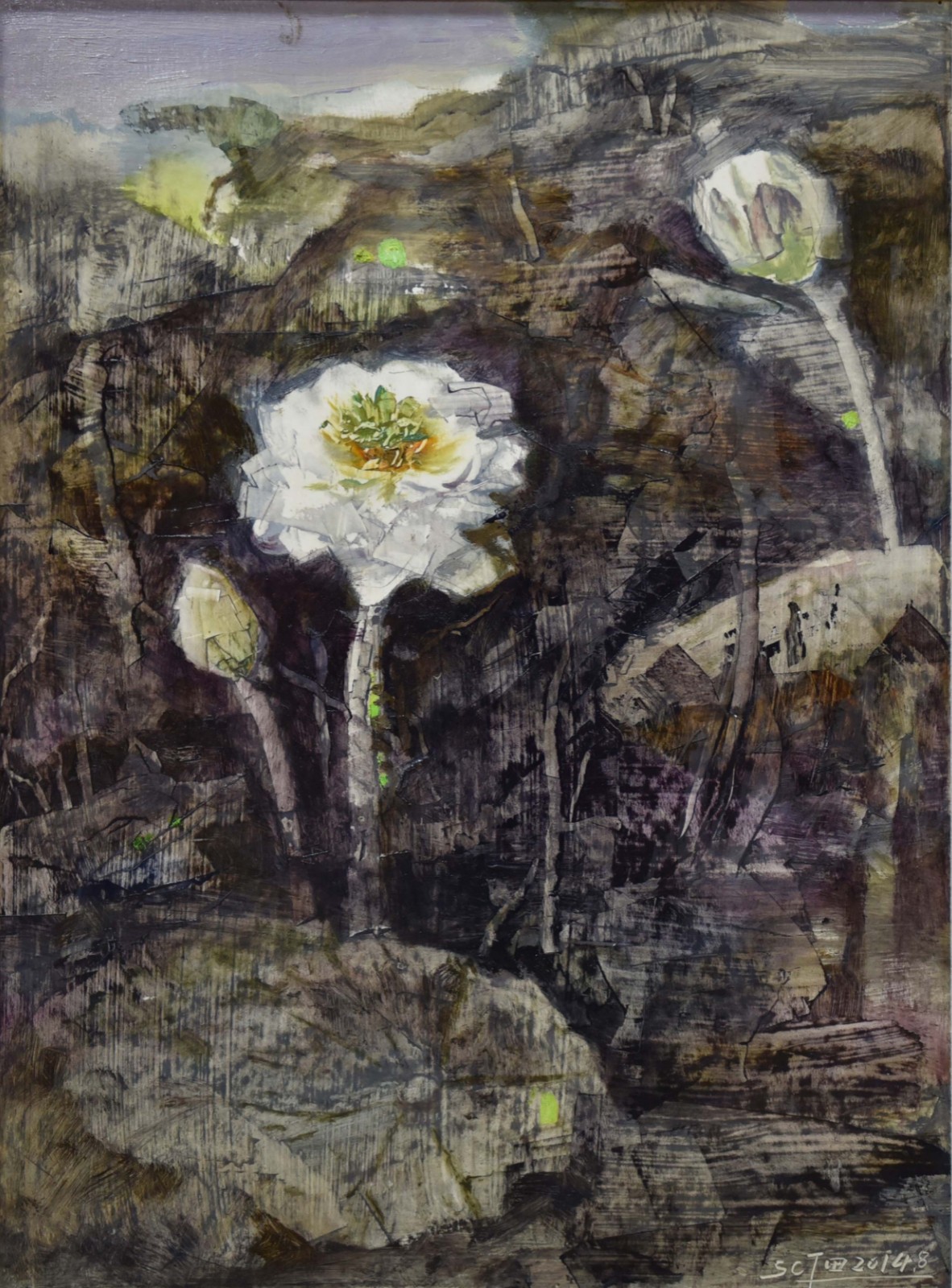 北湖公园荷花香4_油画_2014