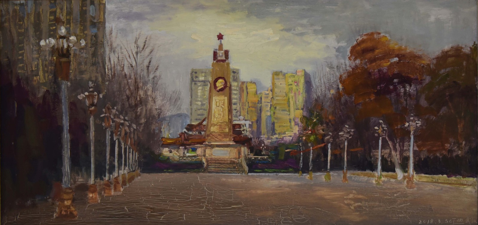 汉口横渡长江纪念馆_油画_2019