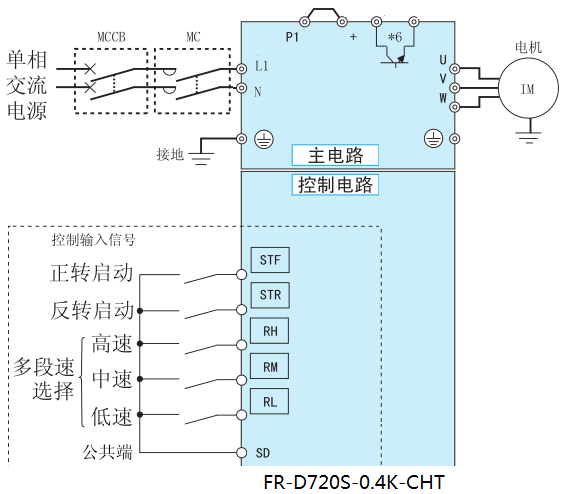 变频器怎么搭接线可以使中速转动_变频器接线图(3)