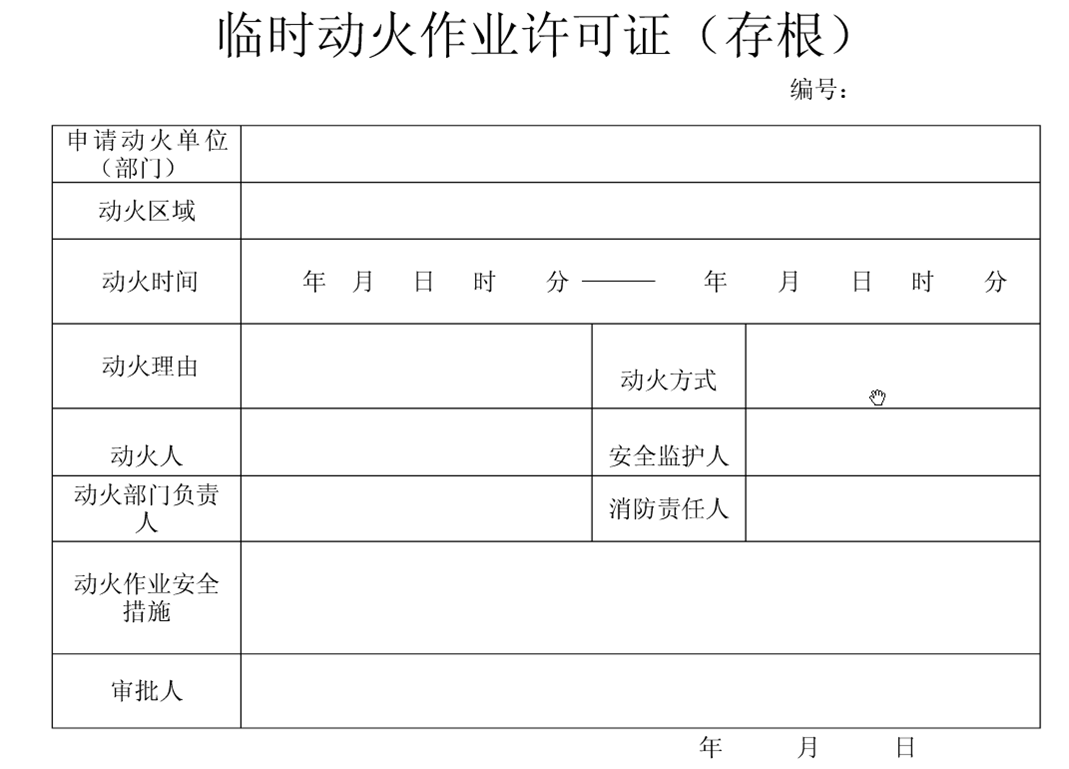 2,动火许可证的签发