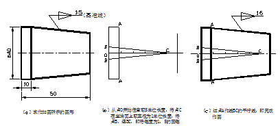 斜度符号 斜度的画法如下图                         锥度
