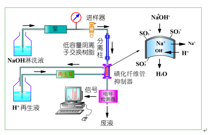 7-5-2 连续抑制柱色谱示意图