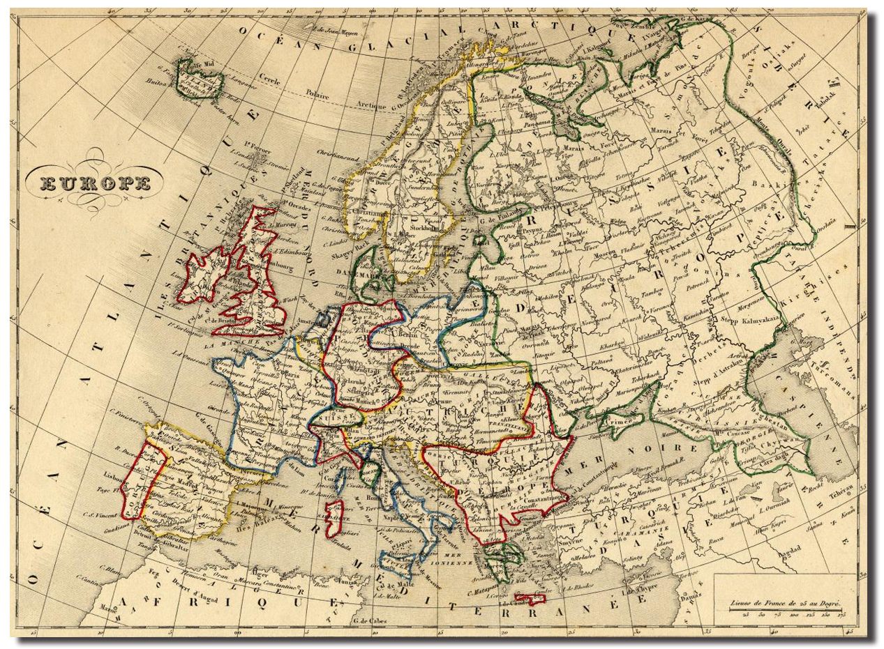    世纪的欧洲地图