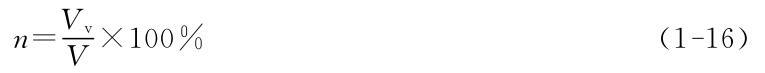 Vv n＝ ×100％V （1－16）