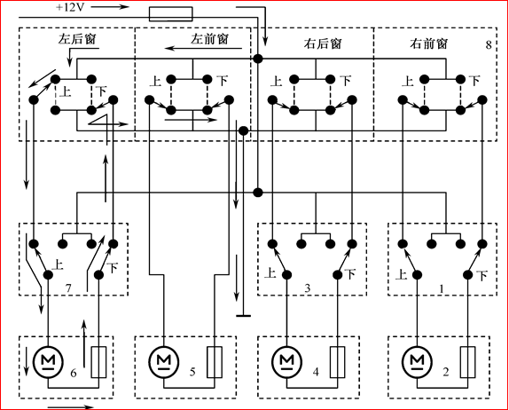 华菱玻璃升降 电路图