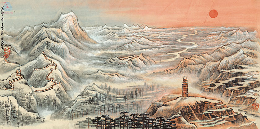 李可染�北国风光图 李可染�北国风光图.jpg