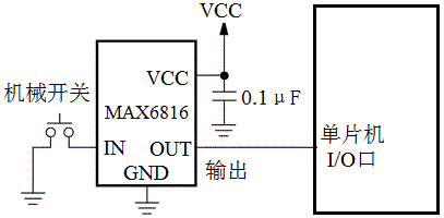 MAX6816芯片消抖动电路.gif