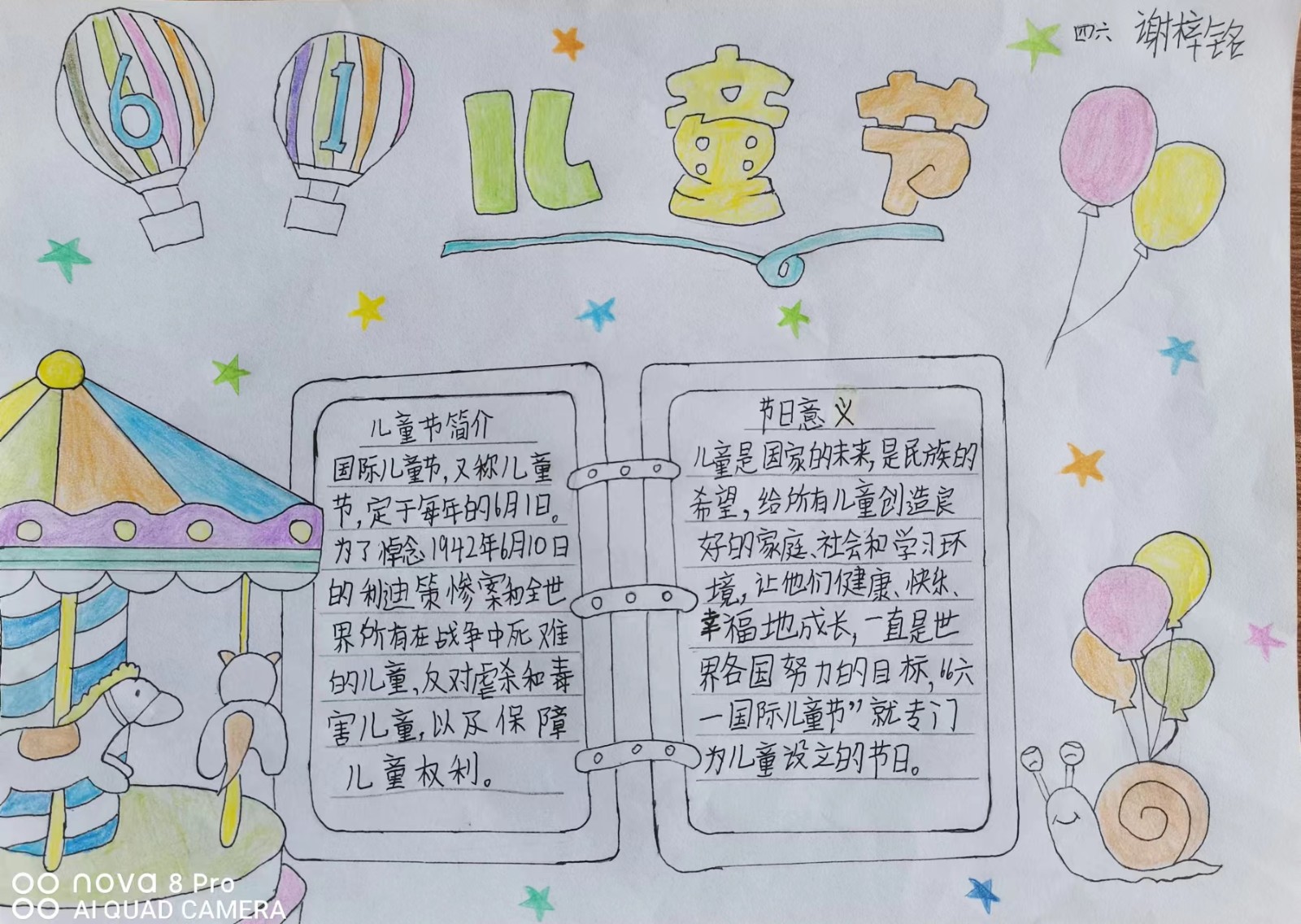 新华小学 四六班 谢梓铭