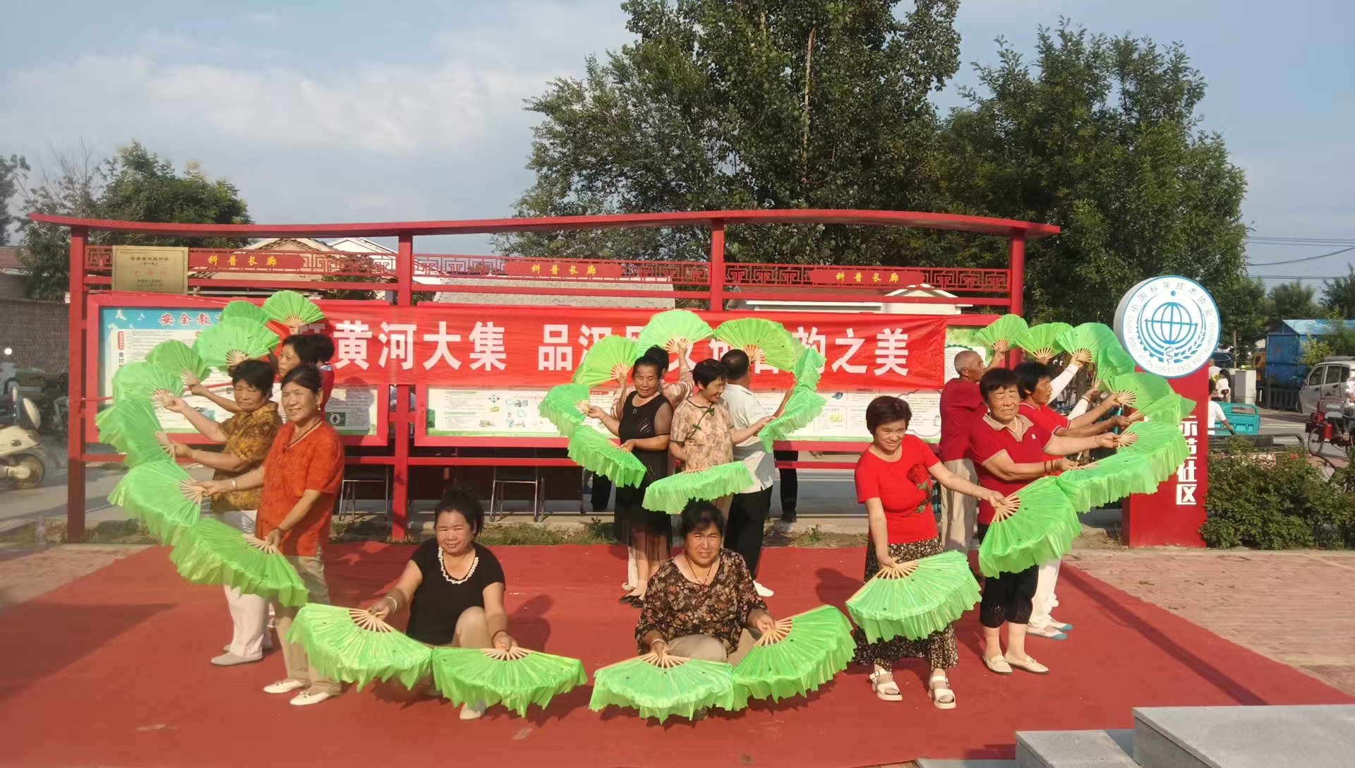聊城市高唐县固河镇黄河岸边说唱舞演出