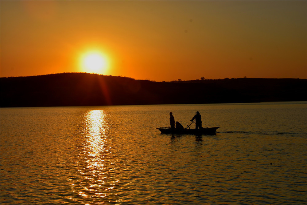 周锦琪《栖湖夕照》