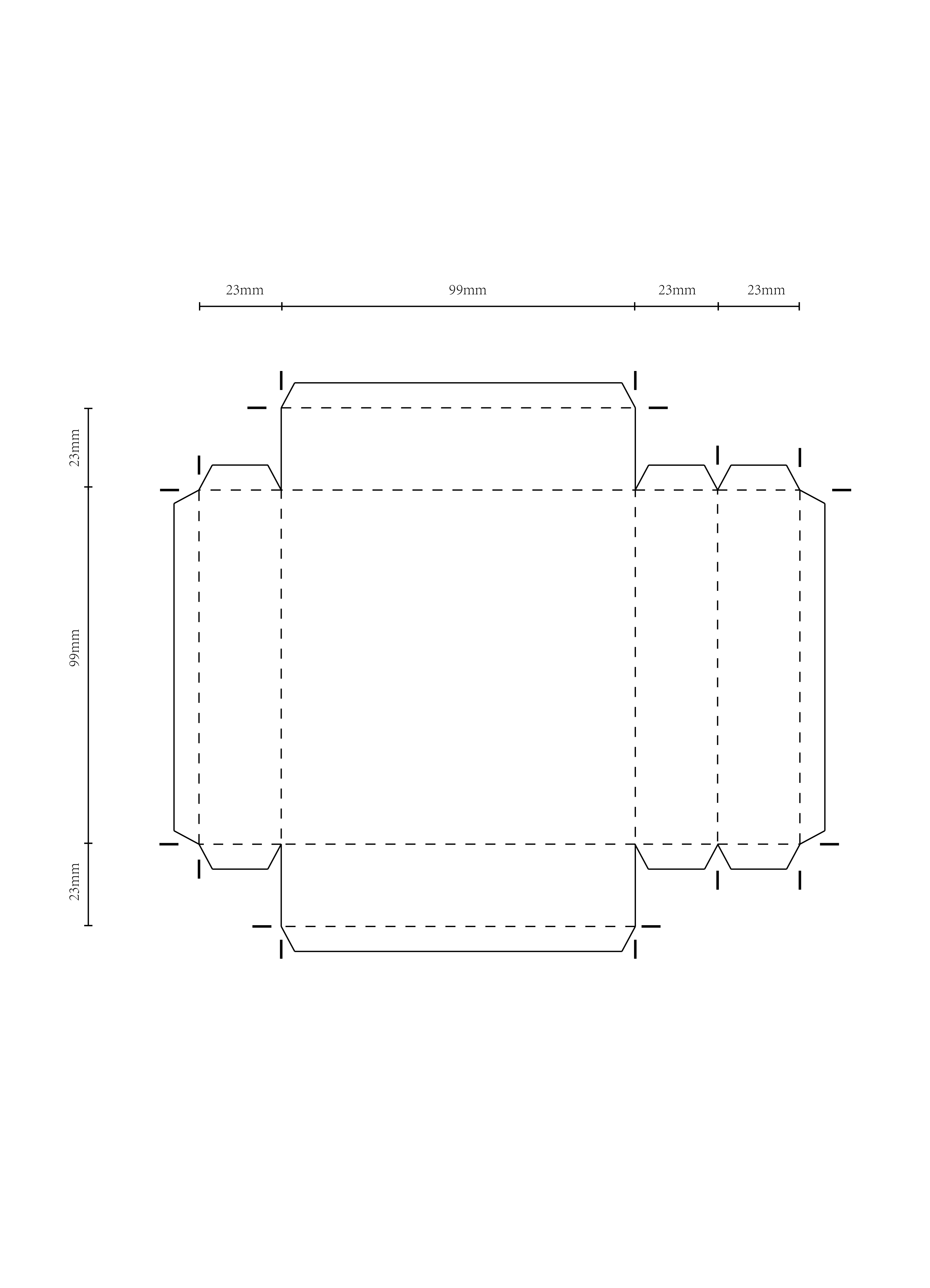 抽屉盒刀模尺寸图2
