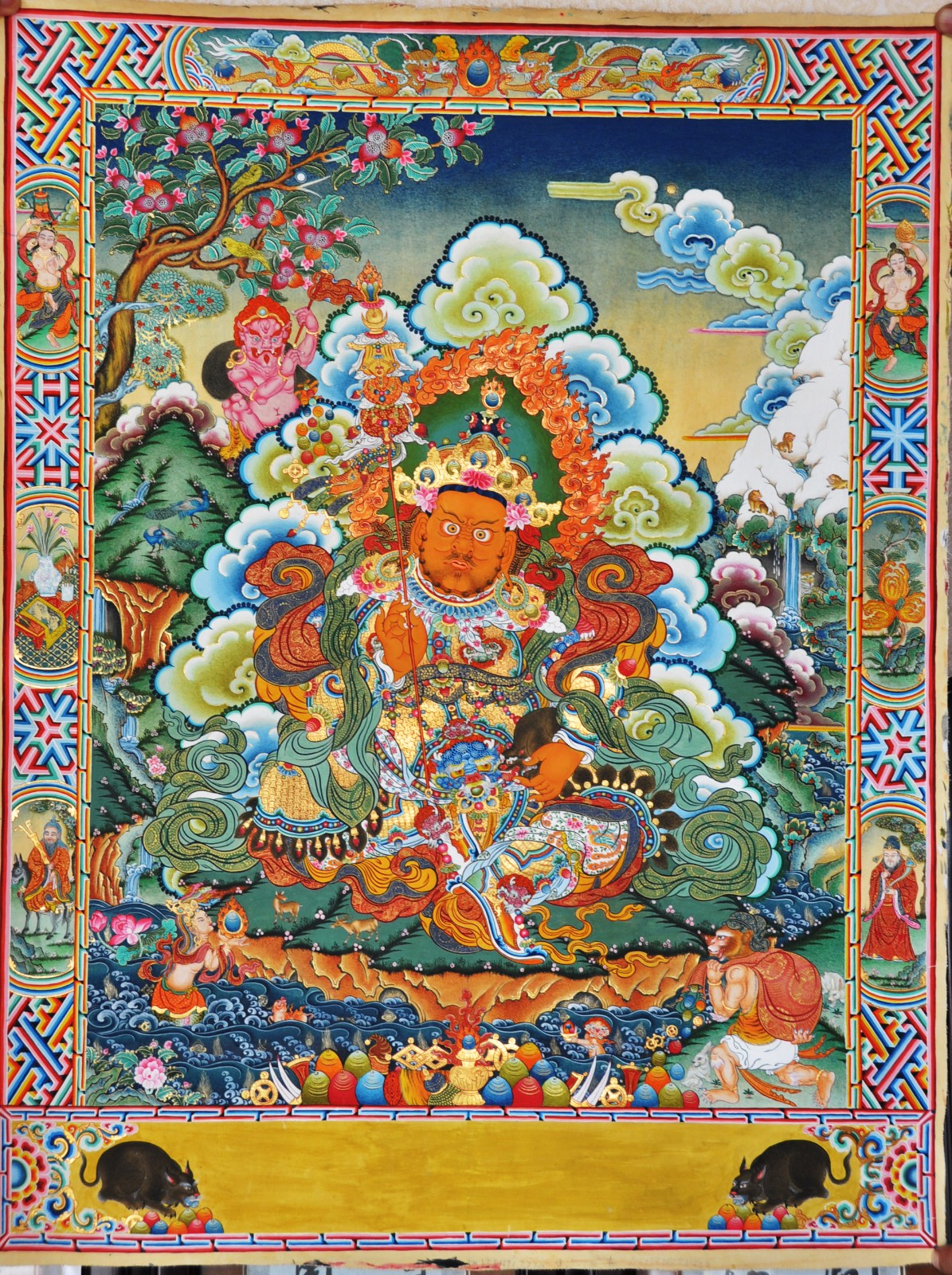 印巴尖措新绘制的壁画