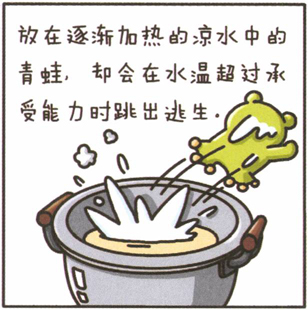 温水煮青蛙的实验(危机意识)