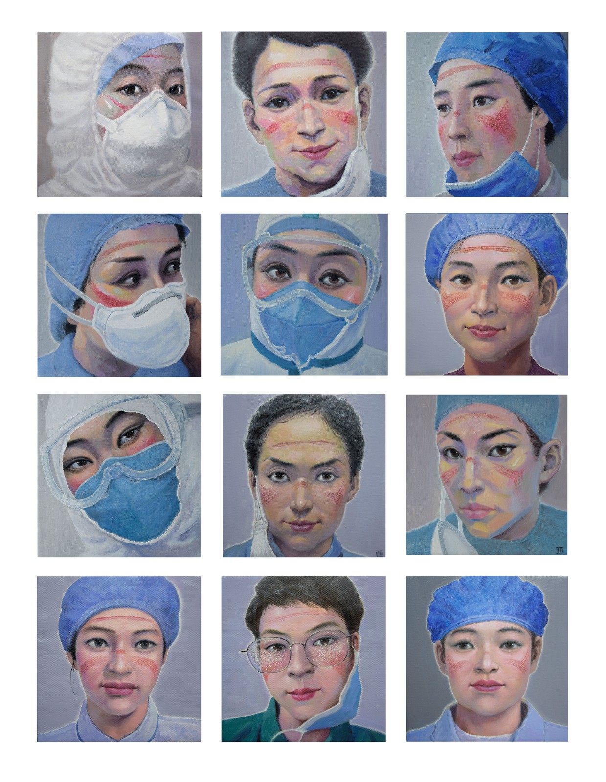 唐柏林《天使的面容》30X30X12丙烯画 萍乡学院.jpg