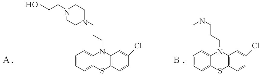 HO A.■■|■|N N| |S■|N||■■Cl■B. S■|■■|N|||N Cl|■■