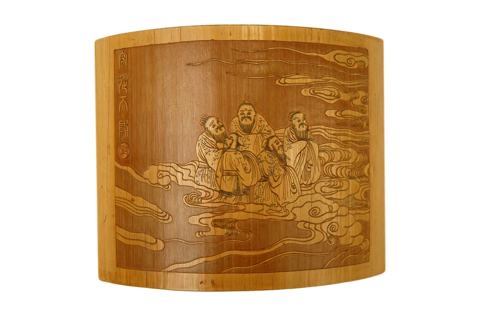 五老图留青方臂搁中国银行南昌分行刘女士藏(1)