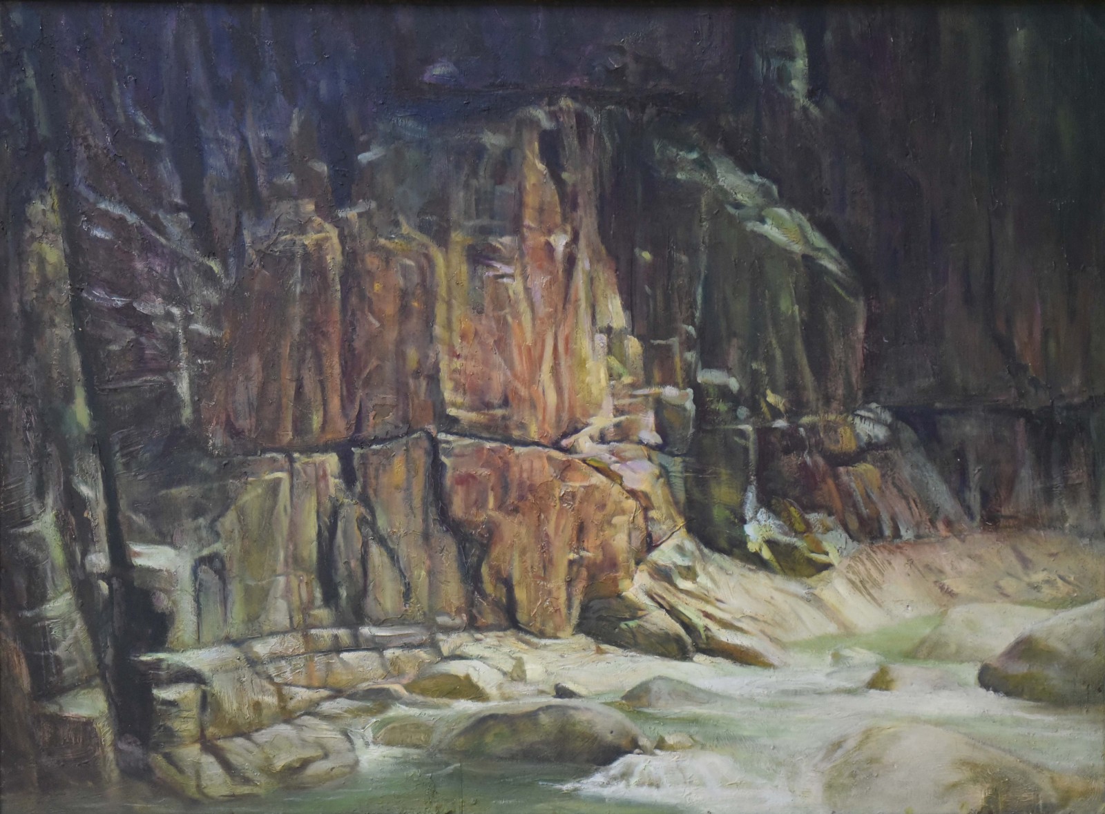 郴州莽山河绝壁_油彩