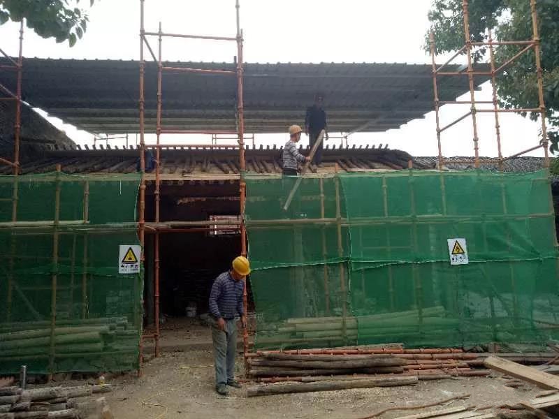 焦家堡村观音堂施工现场1