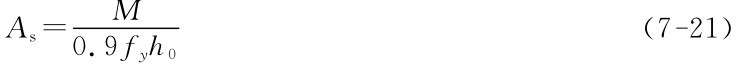 As＝ M 0．9fyh0 （7－21）