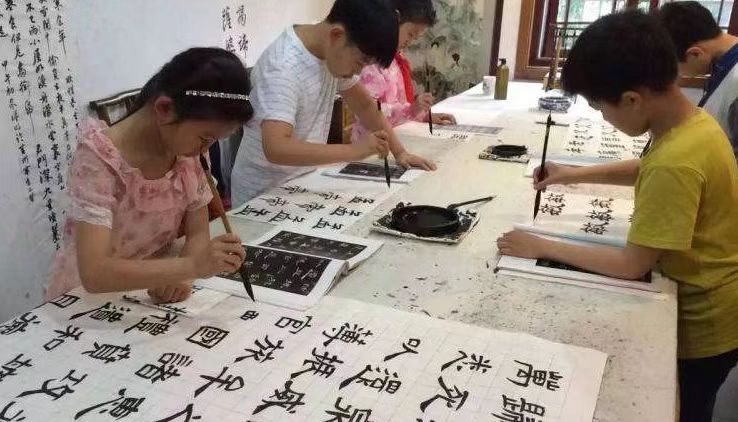 淇县文化馆春季培训之少儿书法培训