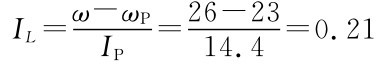 ω－ωP IL＝26－23 IP＝14．4＝0．21