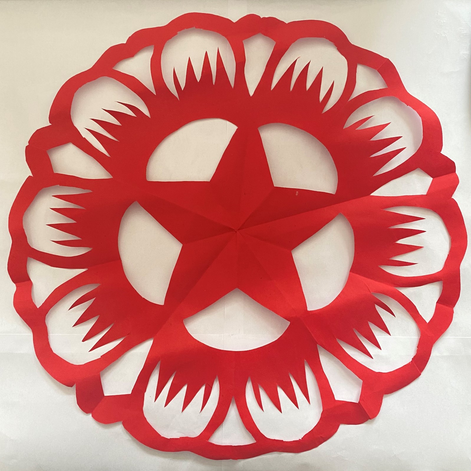 兴福街道 刘学珍《五星》36.4cm×36.4cm