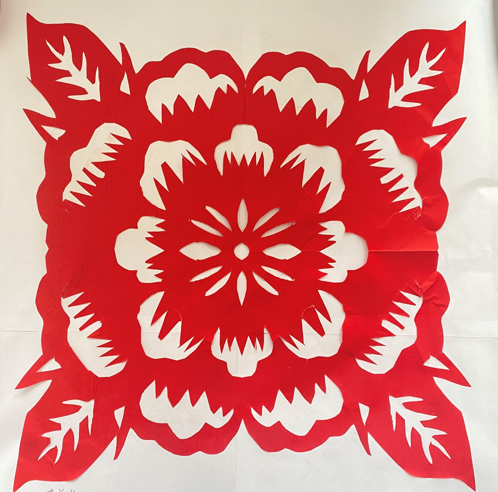 兴福街道 寿美英《花》34.5cm×34.5cm