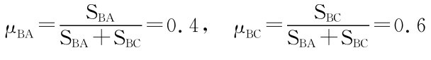 SBA μBA＝SBA＋SBC＝0.4， μBC＝SBC＝0.6 SBA＋SBC