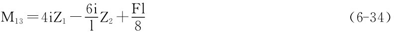 6i l M13＝4i Z1－Fl Z2＋8 （6－34）